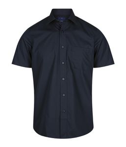 Mens Prem Poplin S/S Cont Fit Nicholson