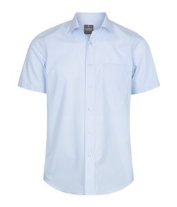 Mens Prem Poplin S/S Cont Fit Nicholson