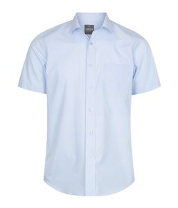 Mens Premium Poplin S/S Contemporary Fit Nicholson Shirt-40 -SKY