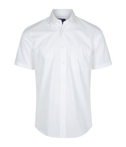 Mens Prem Poplin S/S Cont Fit Nicholson