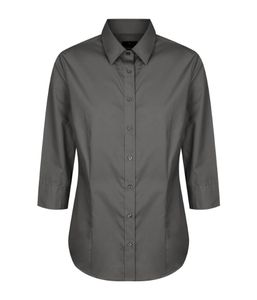 Ladies Premium Poplin 3/4 Sleeve Nicolson Shirt