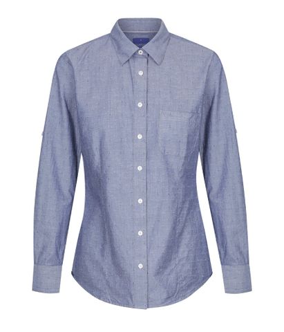 CHAMBRAY DOBBY LONG SLEEVE SHIRT