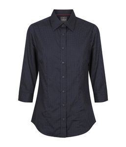 SOHO DOT PRINT 3/4 SLEEVE SHIRT