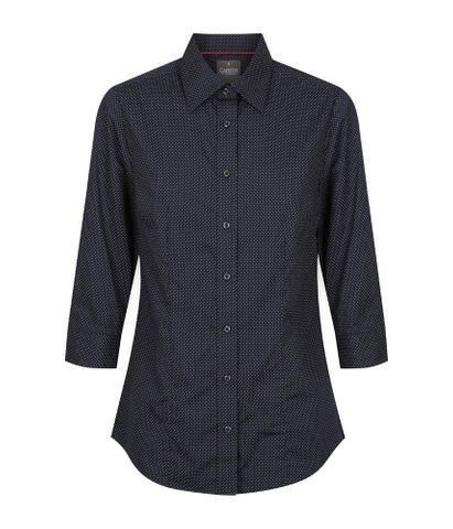 SOHO DOT PRINT 3/4 SLEEVE SHIRT