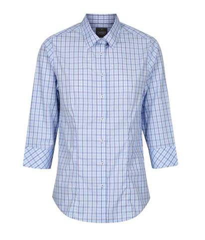 TONAL CHECK 3/4 SLEEVE SHIRT