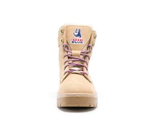 STEEL BLUE SOUTHERN CROSS LADIES ZIP STEEL TOE PR MIDSOLE TPU SOLE SAFETY BOOT-8-Sand