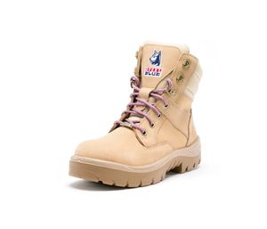 STEEL BLUE SOUTHERN CROSS LADIES ZIP STEEL TOE PR MIDSOLE TPU SOLE SAFETY BOOT-8-Sand