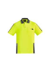 SYZMIK MENS HIVIS KOMODO POLO      -L  -YELLOW/NAVY