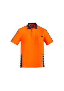 SYZMIK MENS HIVIS KOMODO POLO      -L  -YELLOW/NAVY