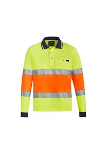 SYZMIK UNISEX BIO MOTION TAPED HIVIS POLO-M  -YELLOW/ORANGE