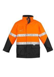 SYZMIK MENS HI VIS STORM JACKET    -2XL-YELLOW/NAVY