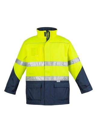 SYZMIK MENS HI VIS STORM JACKET    -2XL-YELLOW/NAVY