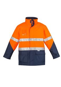 SYZMIK MENS HI VIS STORM JACKET    -2XL-YELLOW/NAVY