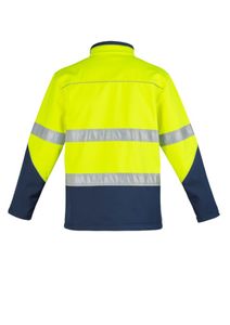 SYZMIK UNISEX HI VIS SOFT SHELL JACKET-2XL-YELLOW/NAVY