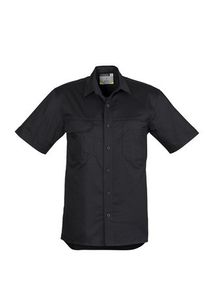 SYZMIK Mens Lightweight S/S Tradie Shirt          -L  -BLACK
