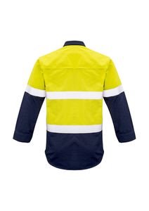 SYZMIK Mens Flame HRC 1 Hoop Taped Closed Front Spliced Shirt