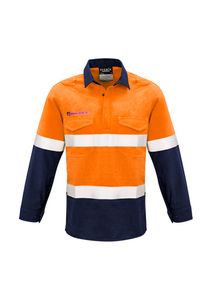SYZMIK Mens Flame HRC 1 Hoop Taped Closed Front Spliced Shirt