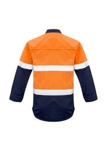 SYZMIK Mens Flame HRC 1 Hoop Taped Closed Front Spliced Shirt