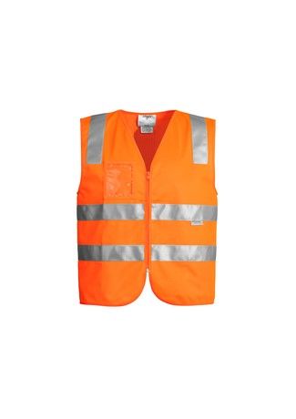 SYZMIK Unisex Hi Vis Zip Vest Taped