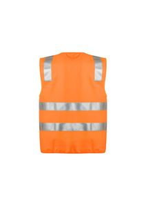 SYZMIK Unisex Hi Vis Zip Vest Taped