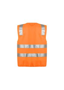 SYZMIK Unisex Hi Vis Zip Vest Taped