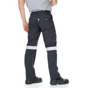 Workit Pant Cargo Flarex 197GSM Drill FR/Taped    -102R-NAVY