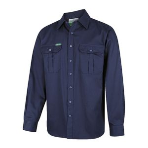 Workit SHIRT L/S 190GSM DRILL / NO TAPE-M-NAVY