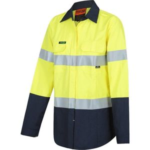 WORKIT FLAREX PPE2 WOMENS FR INHERENT 190GSM TAPED-10 -YELLOW/NAVY