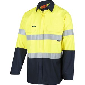 Workit SHIRT L/S FR 190GSM PPE2 RIPSTOP FLAREX DRILL-L  -YELLOW/NAVY
