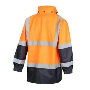 Workit JACKET OXFORD POLYESTER WATERPOOF-L-ORANGE/NAVY