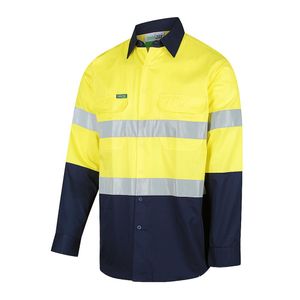 Workit SHIRT L/S 155GSM H-VIS DRILL / TAPED-2XL-ORANGE