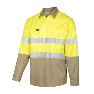 Workit SHIRT L/S 155GSM H-VIS DRILL / TAPED-2XL-ORANGE