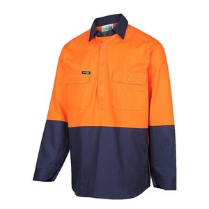 Workit SHIRT L/S 310 GSM FRONT / 155 GSM BACK / WELDERS SHIRT-L-YELLOW/NAVY