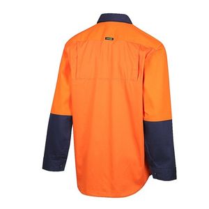 Workit SHIRT L/S 310 GSM FRONT / 155 GSM BACK / WELDERS SHIRT-L-YELLOW/NAVY