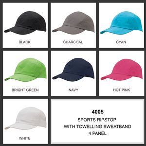 Sports Ripstop Cap with Towelling Sweatband