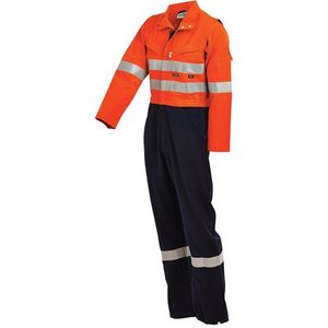 PPE2 FLAREX FR INHERENT 215GSM VENTED TAPED COVERALL-87R -ORANGE