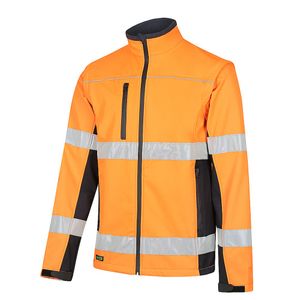 Workit JACKET 310GSM POLYESTER SOFTSHELL            -M  -YELLOW/NAVY