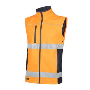 Workit JACKET 310GSM POLYESTER SOFTSHELL            -M  -YELLOW/NAVY