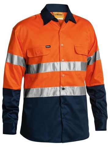 Bisley 2 Tone Hi Vis Shirt 3M Reflective Tape