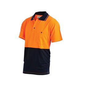 Workit POLO S/S 180GSM POLY/COTTON / NO TAPE-3XL-YELLOW/NAVY