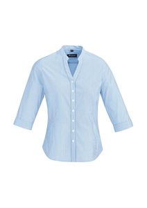 WOMENS BORDEAUX 3/4 SLEEVE SHIRT-10-ALASKAN BLUE