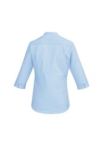 WOMENS BORDEAUX 3/4 SLEEVE SHIRT-10-ALASKAN BLUE