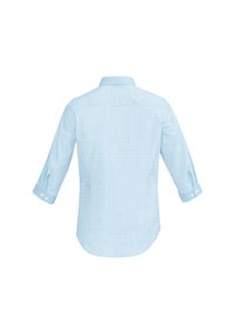 LADIES FIFTH AVENUE 3/4 SLEEVE SHIRT-10  -ALASKAN BLUE