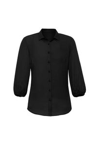 LADIES LUCY 3/4 SLEEVE BLOUSE-14  -BLACK