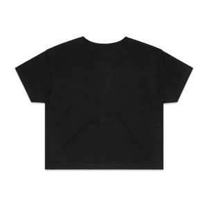 LADIES CROP TEE-L-BLACK