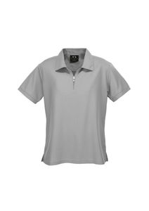 LADIES MICRO WAFFLE POLO                          -10 -BLACK