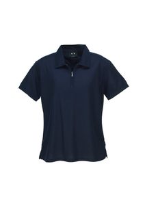 LADIES MICRO WAFFLE POLO                          -10 -BLACK