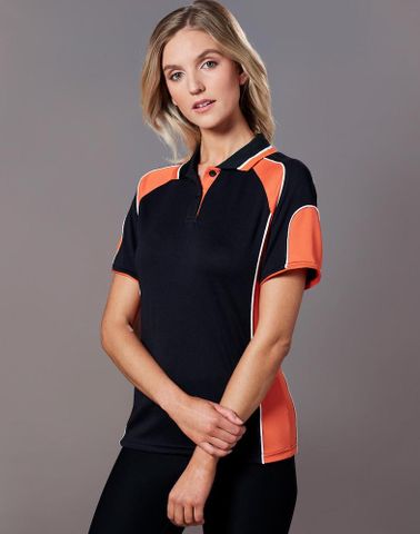 Alliance Ladies Polo                              -14 -BLACK/WHITE