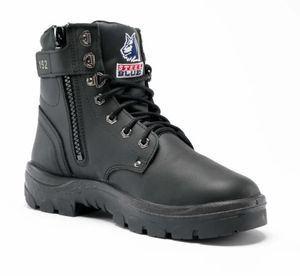 Steel Blue Argyle Zip TPU Sole Steel Toe Safety Boots      -10  -Black