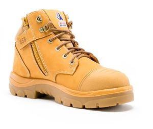 STEEL BLUE PARKES ZIP TPU SOLE STEEL TOE SCUFF CAP BOOT